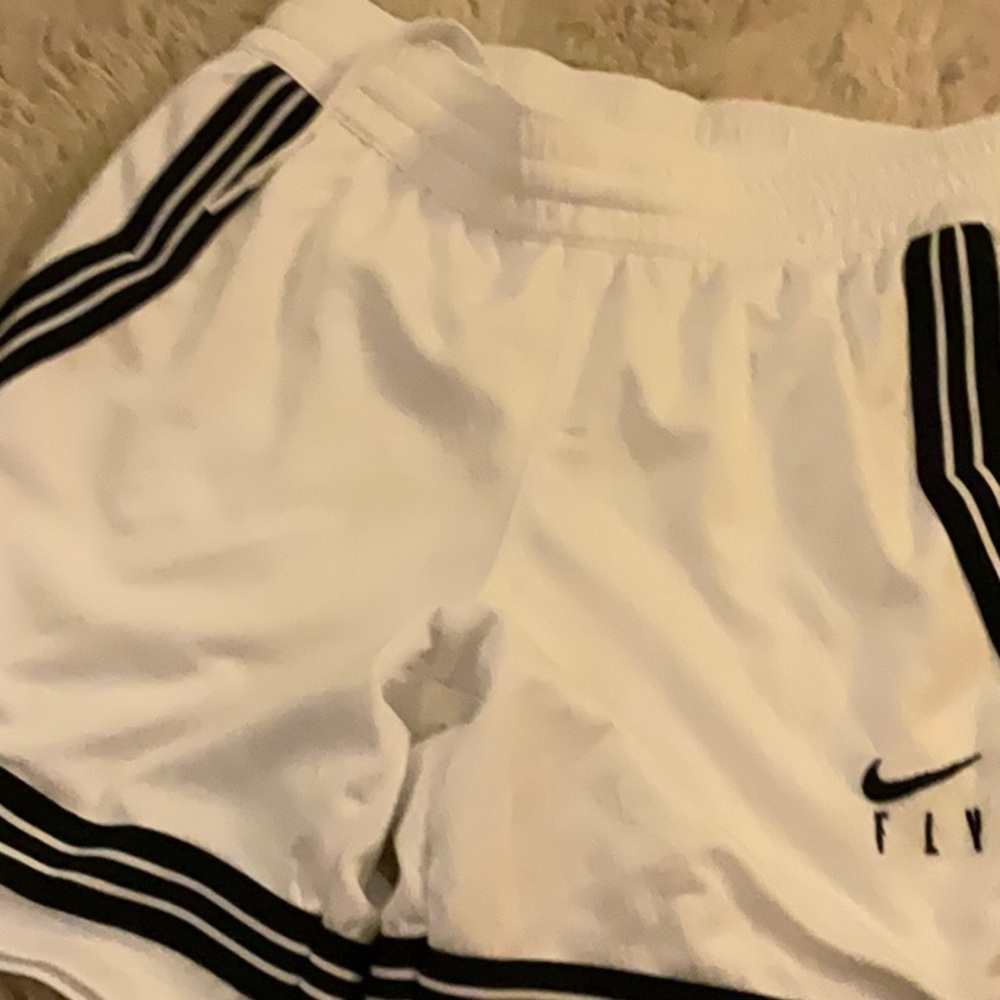 Nike White Shorts with Black Accents